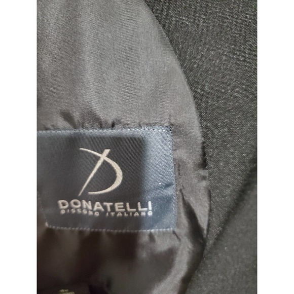 Donatelli Men's Solid Black Single Breasted Blazer Size 46 - Picture 9 of 11